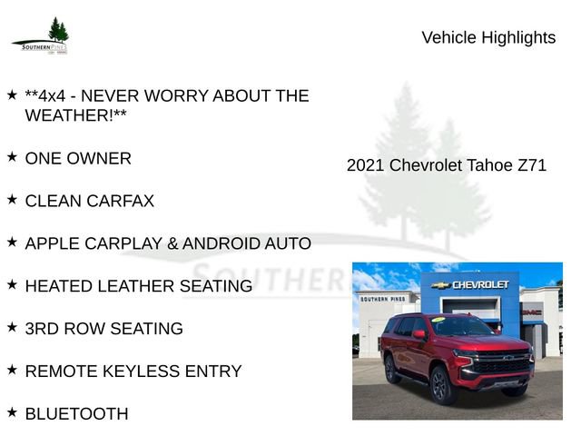 Used 2021 Chevrolet Tahoe Z71 AWD/4WD image 12