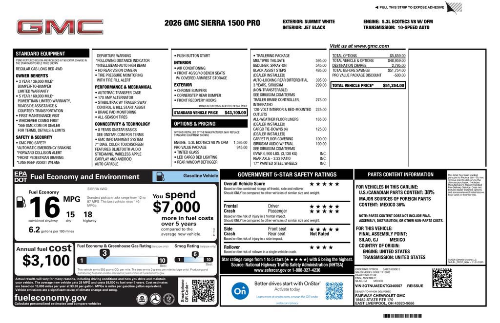 New 2026 GMC Sierra 1500 Pro w/ Pro Value Package AWD/4WD image 4