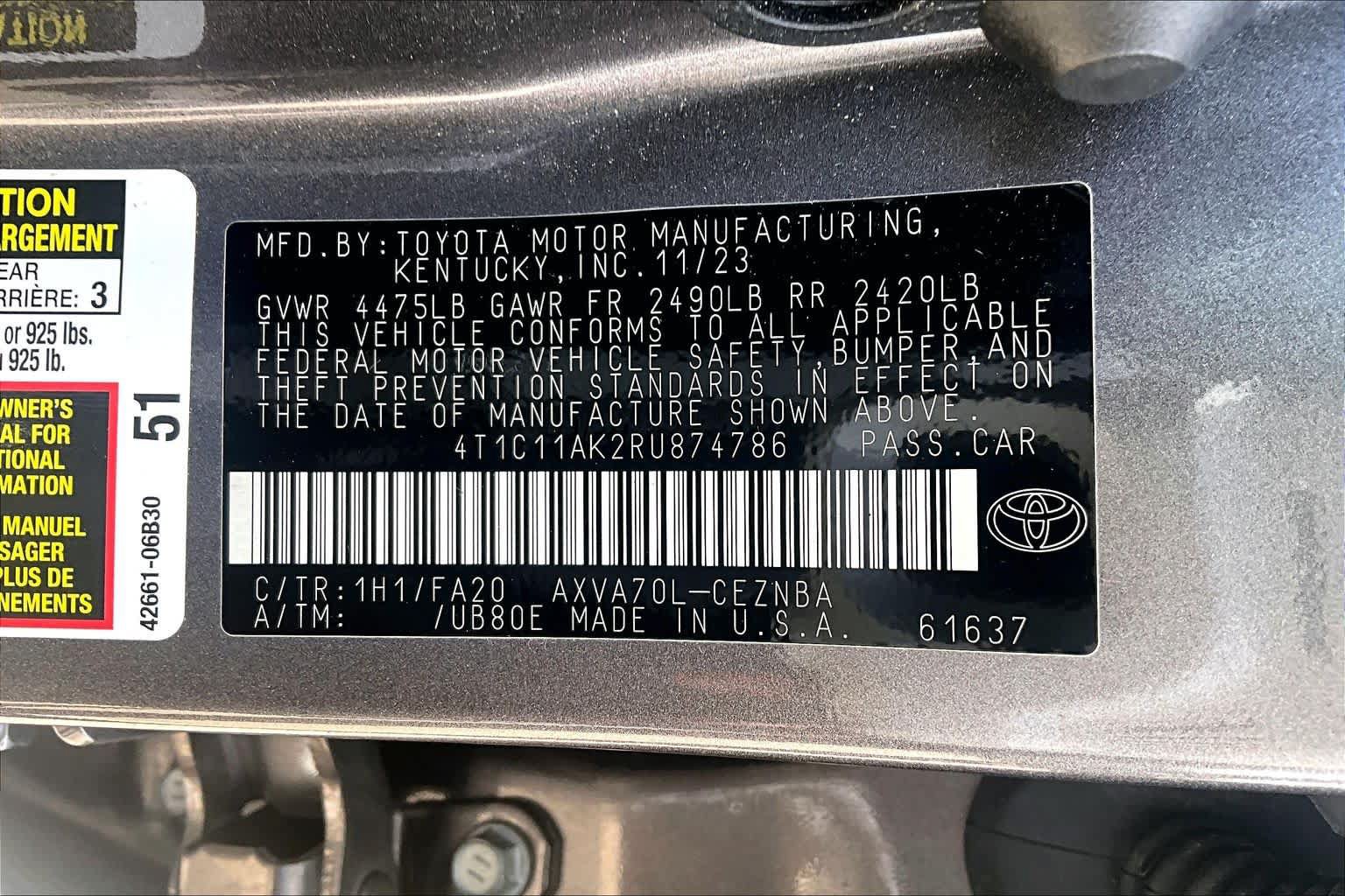 Used 2024 Toyota Camry LE FWD image 69