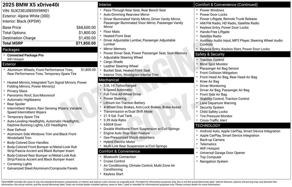 Used 2025 BMW X5 xDrive40i image 33