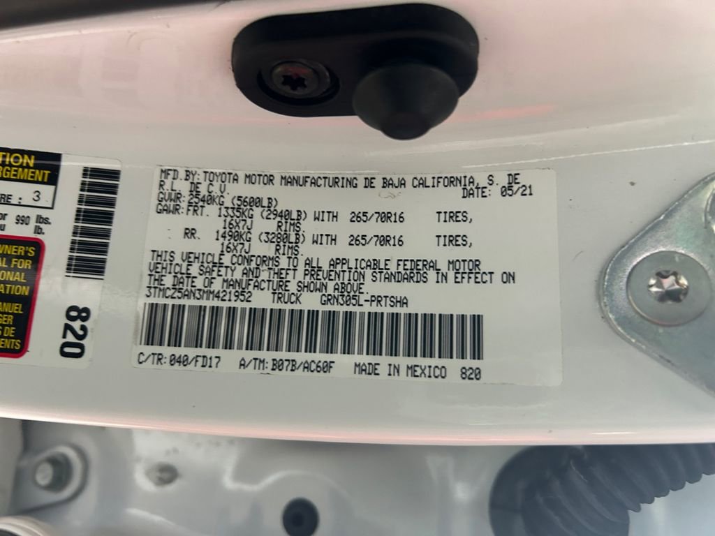 Used 2021 Toyota Tacoma TRD Off-Road w/ Technology Package image 34