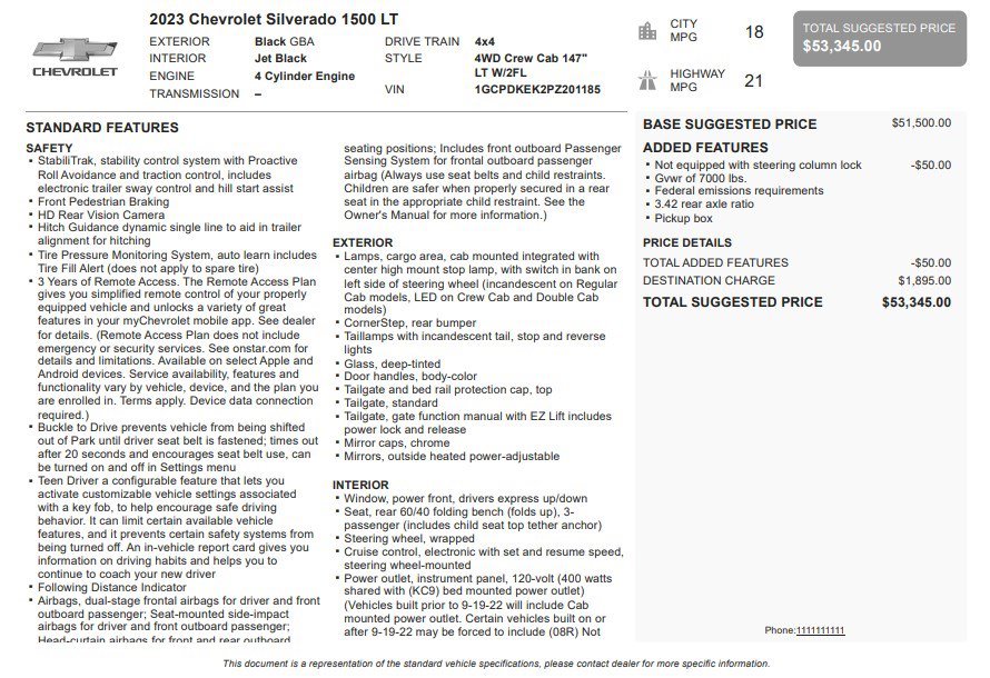 Certified 2023 Chevrolet Silverado 1500 LT AWD/4WD image 33