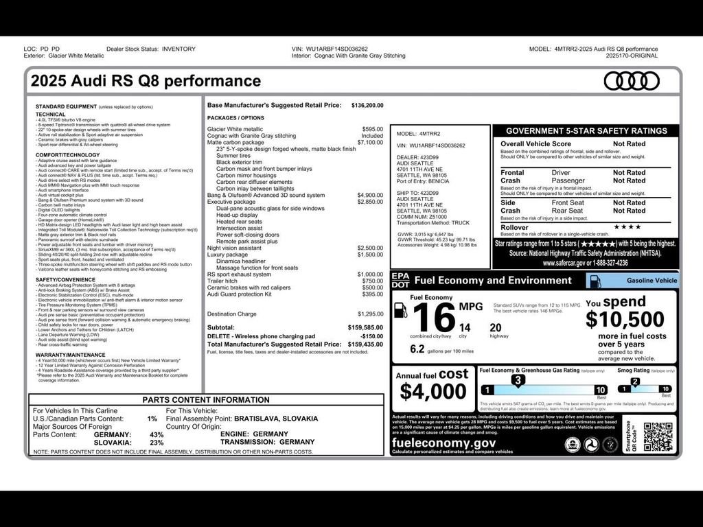 Used 2025 Audi RS Q8 performance image 3