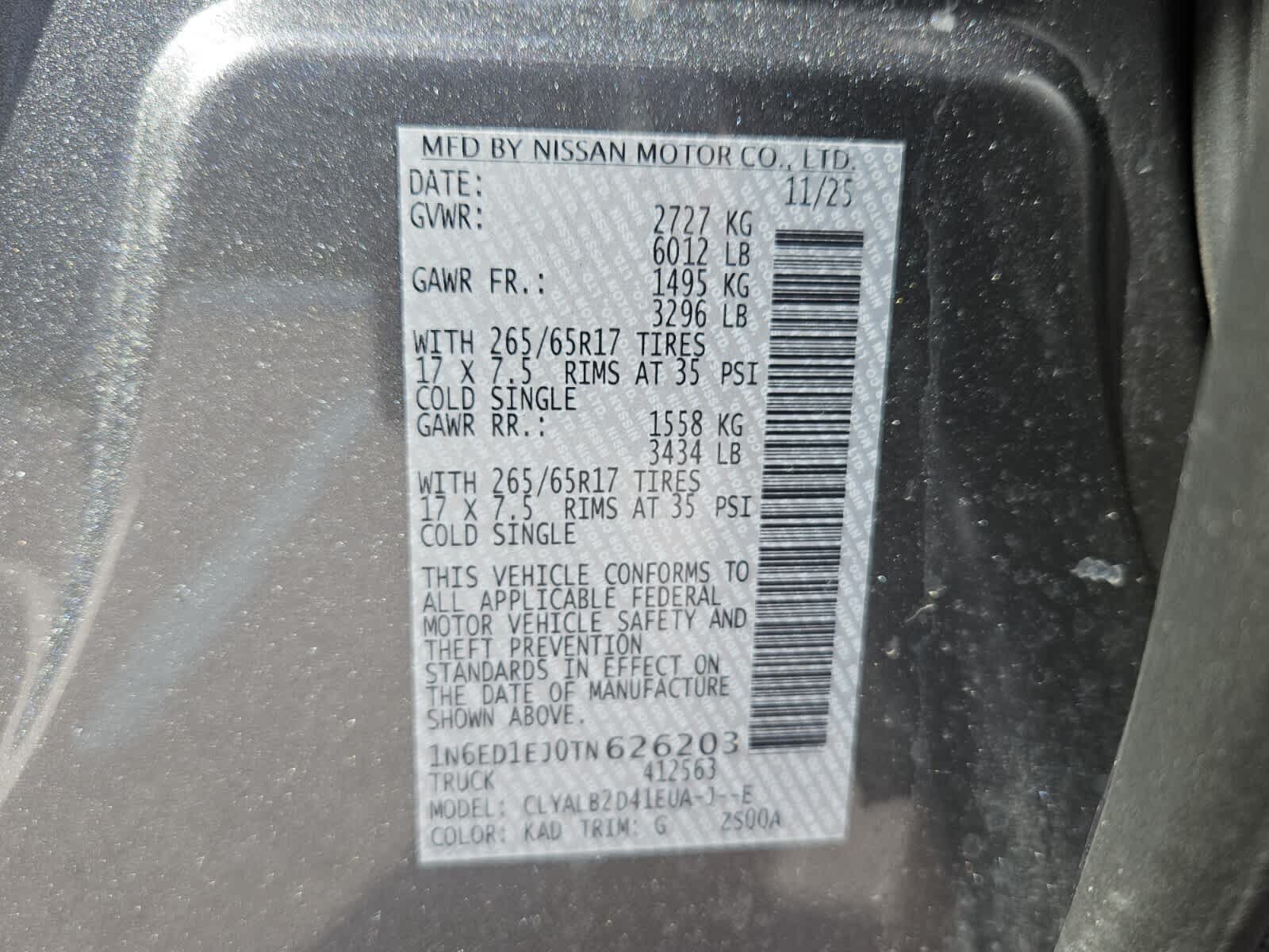 Used 2026 Nissan Frontier SV w/ Tow Package RWD image 7