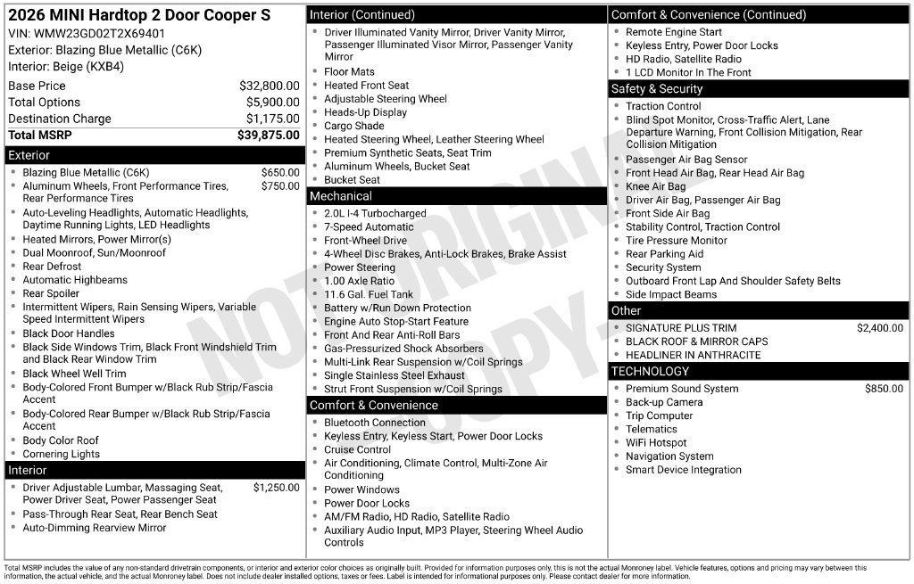 Certified 2026 MINI Cooper S FWD image 9