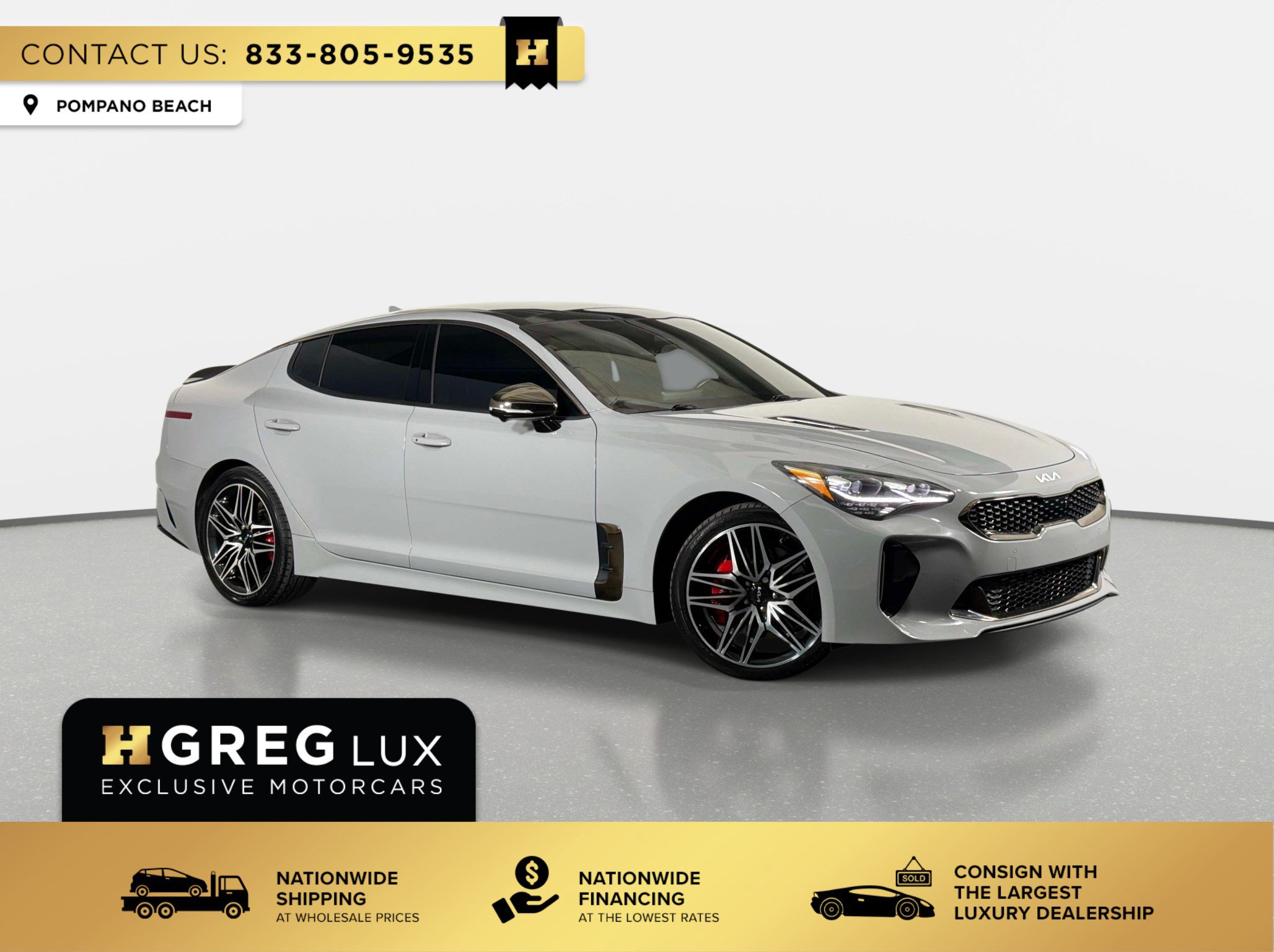 Used 2023 Kia Stinger GT2 w/ Red Interior Color Package RWD image 1