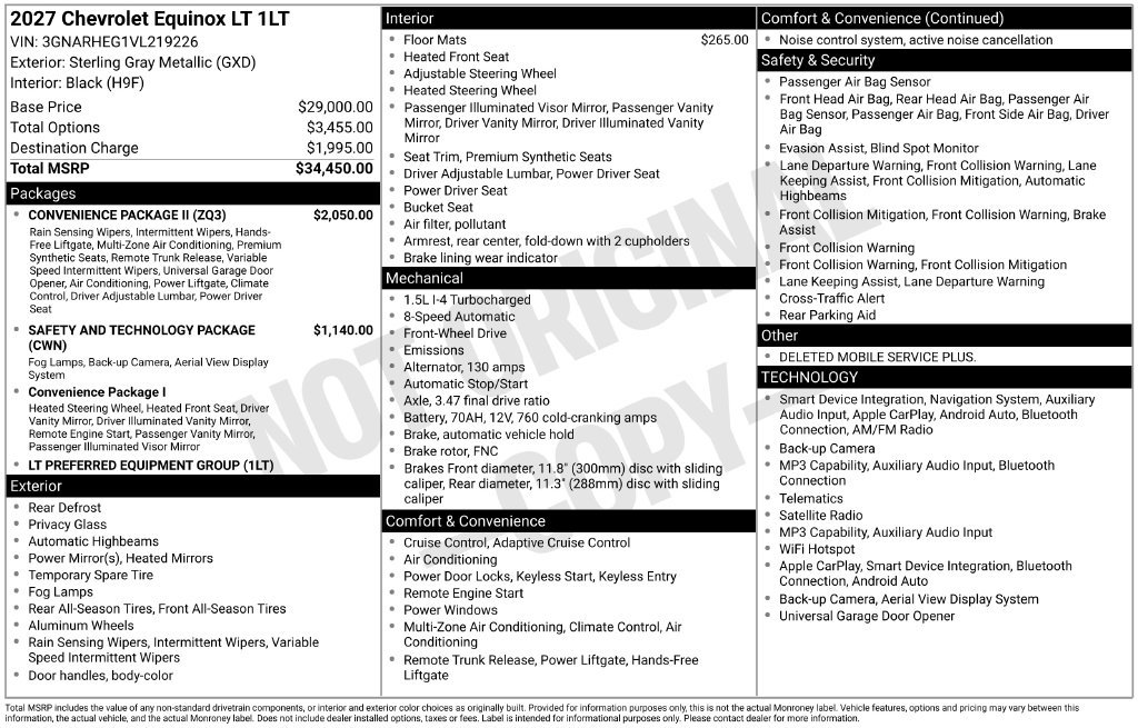 New 2027 Chevrolet Equinox LT w/ Convenience Package II FWD image 10
