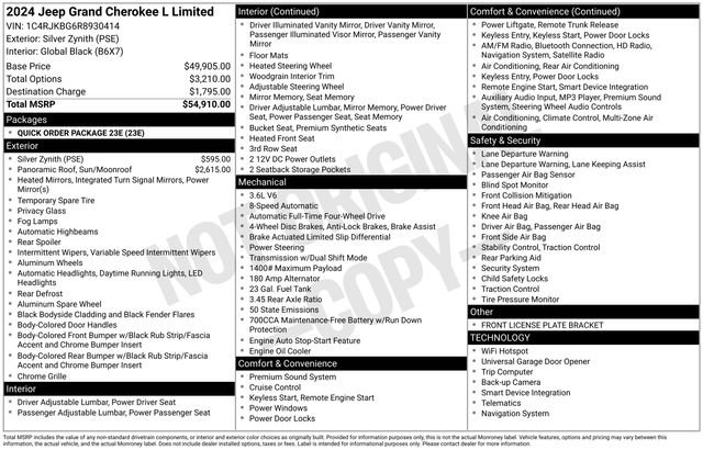 Used 2024 Jeep Grand Cherokee L Limited image 39