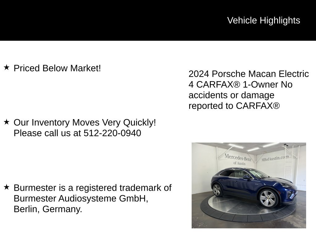 Used 2024 Porsche Macan 4 Electric AWD/4WD image 6