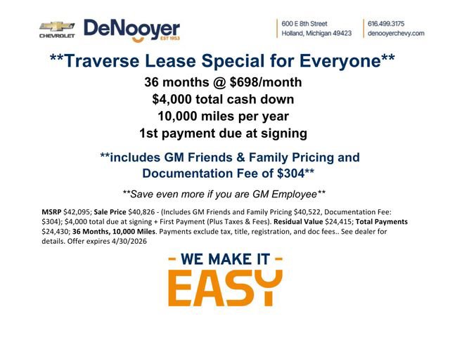 New 2026 Chevrolet Traverse LT w/ Midnight/Sport Edition image 3