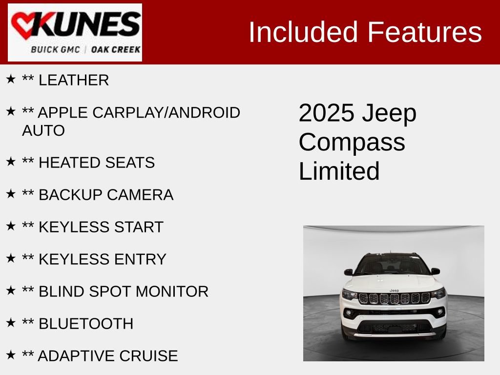 Used 2025 Jeep Compass Limited AWD/4WD image 2