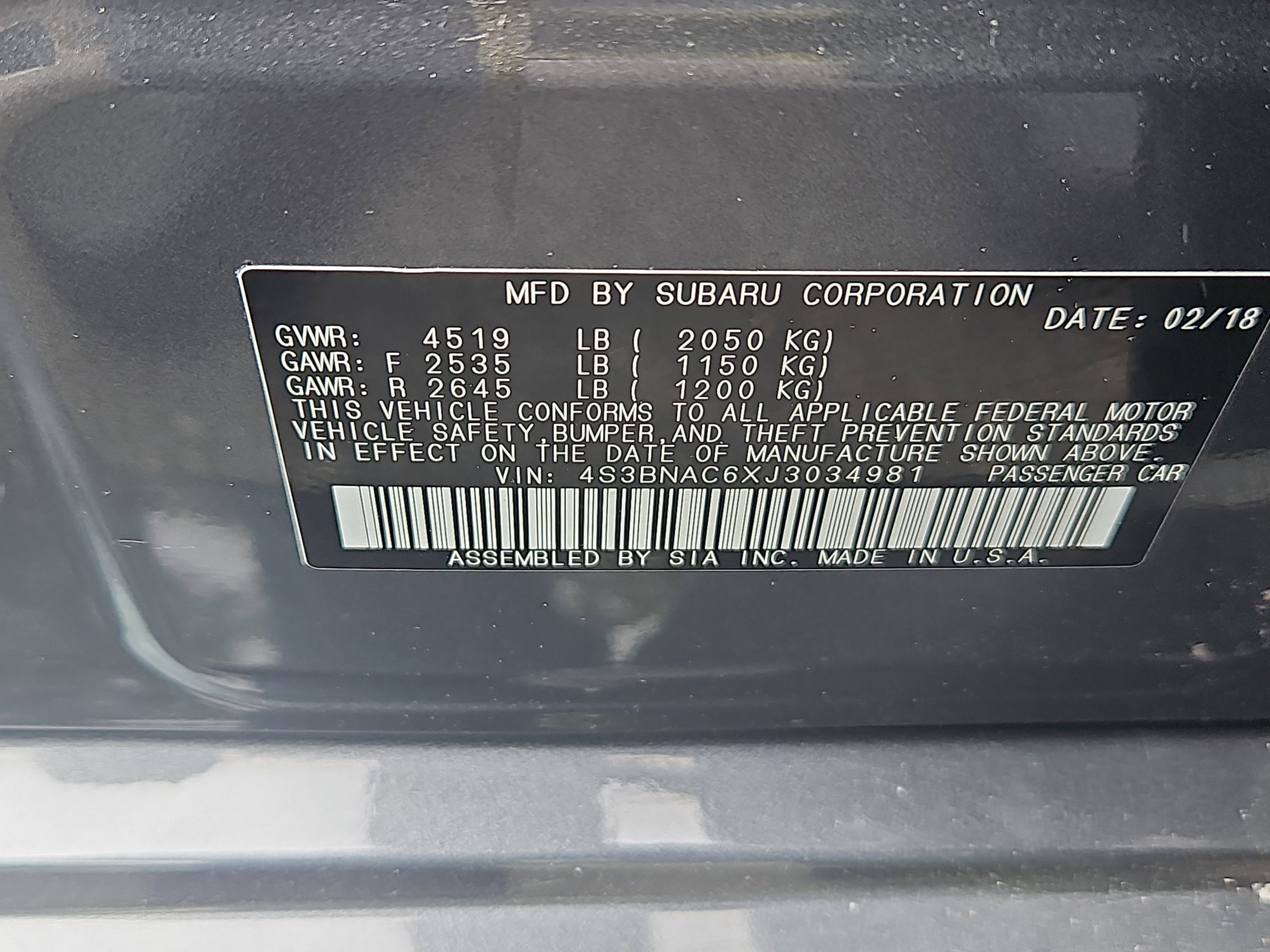 Used 2018 Subaru Legacy 2.5i Premium AWD/4WD image 7