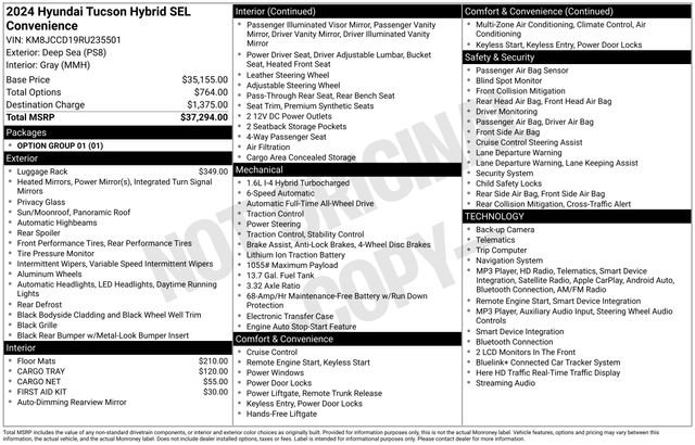Used 2024 Hyundai Tucson SEL AWD/4WD image 25