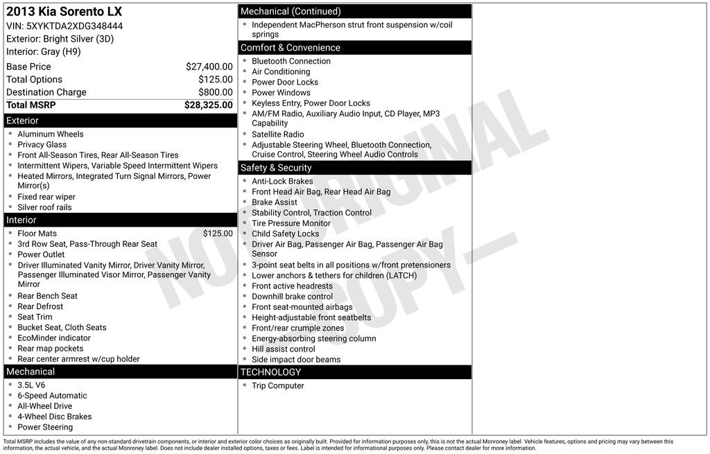 Used 2013 Kia Sorento LX image 13