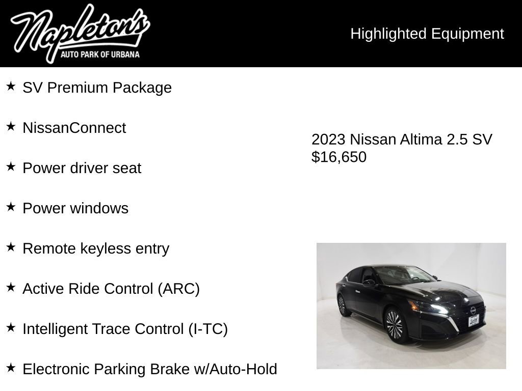 Used 2023 Nissan Altima 2.5 SV w/ SV Premium Package image 15