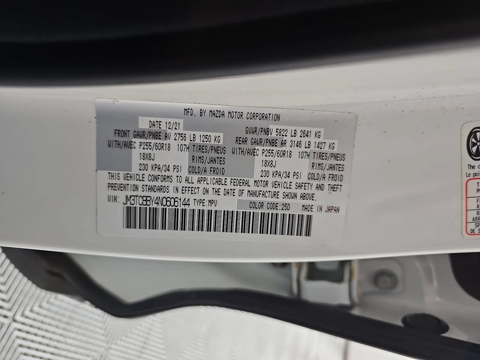 Used 2022 MAZDA CX-9 Sport AWD/4WD image 31