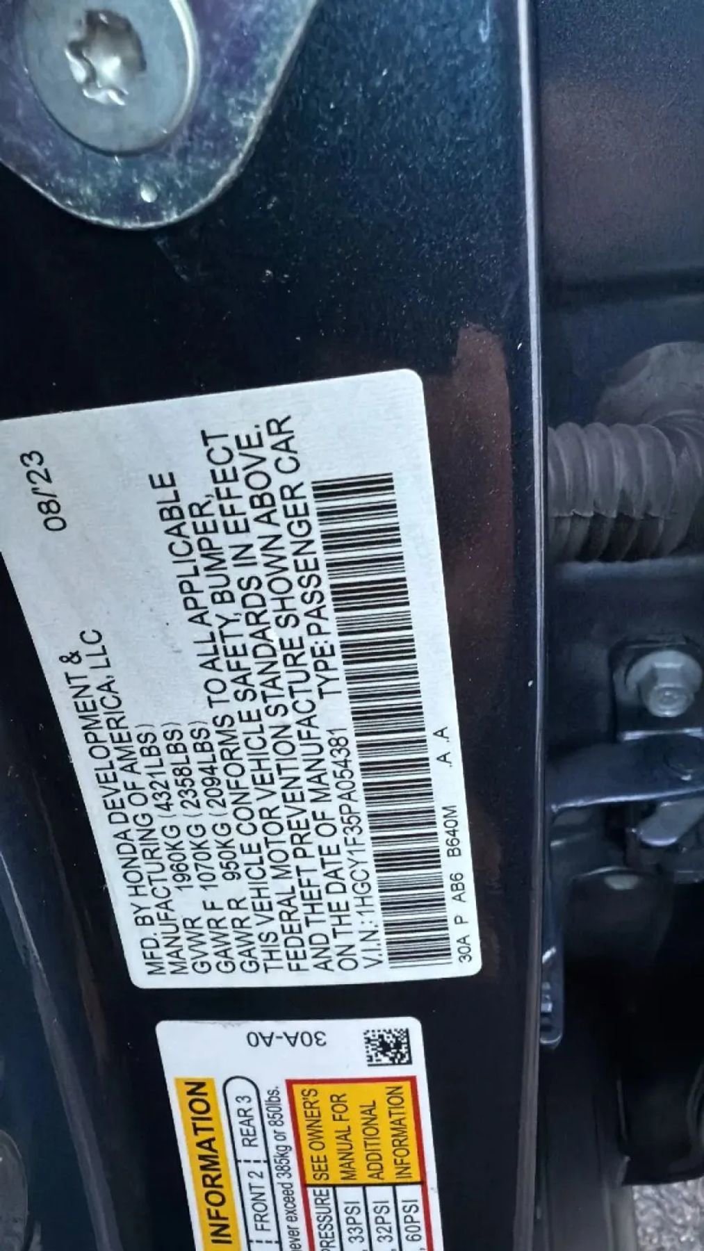 Used 2023 Honda Accord EX image 28