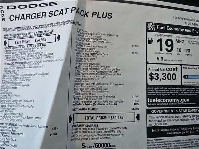 New 2026 Dodge Charger Scat Pack AWD/4WD image 18