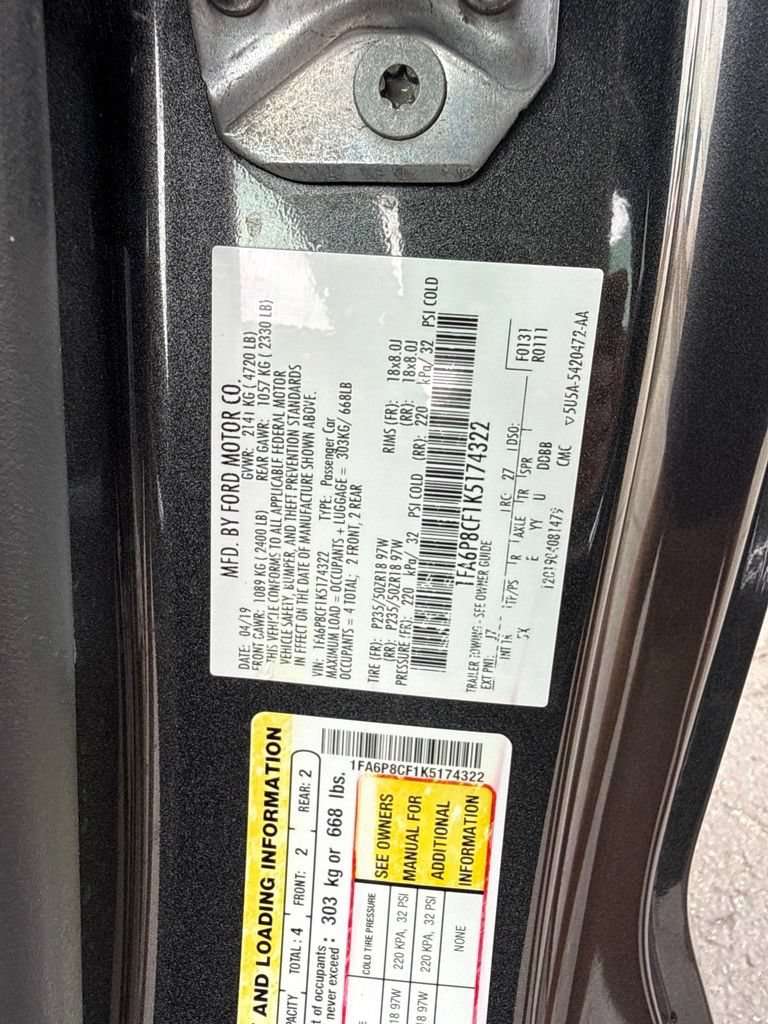 Used 2019 Ford Mustang GT Premium w/ Equipment Group 401A RWD image 49