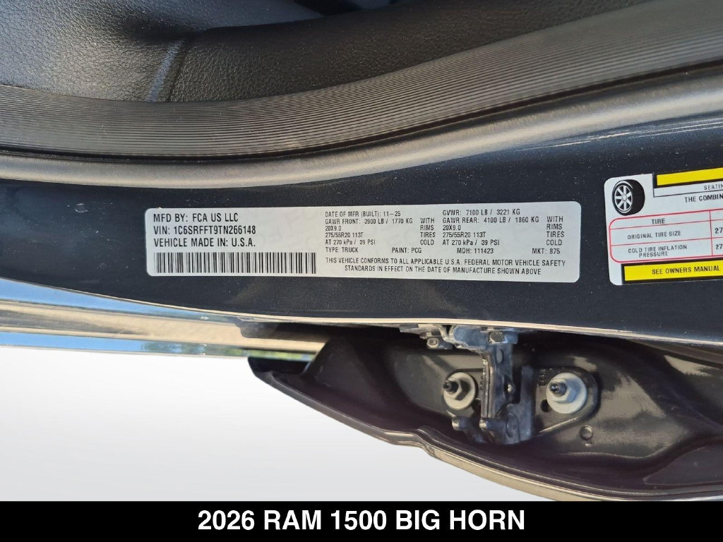 New 2026 RAM 1500 Big Horn AWD/4WD image 25