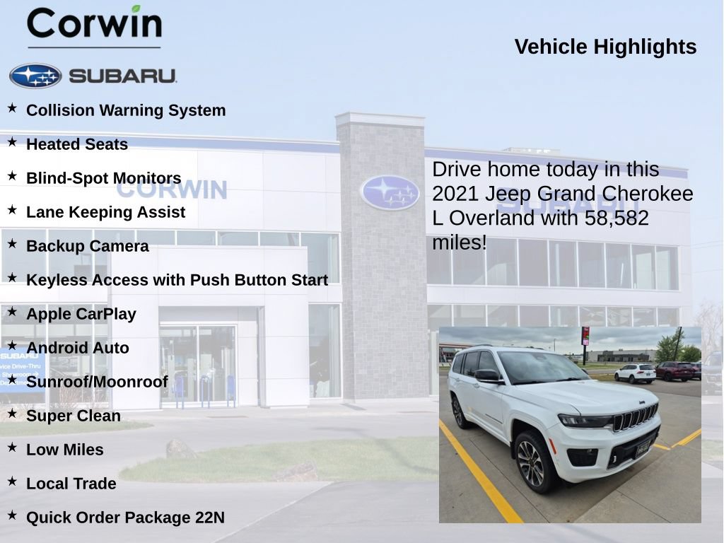 Used 2021 Jeep Grand Cherokee L Overland w/ Advanced Protech Group III AWD/4WD image 6