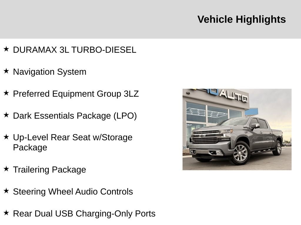Used 2022 Chevrolet Silverado 1500 High Country w/ LPO, Dark Essentials Package image 2