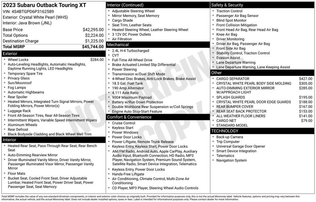 Used 2023 Subaru Outback Touring XT AWD/4WD image 17
