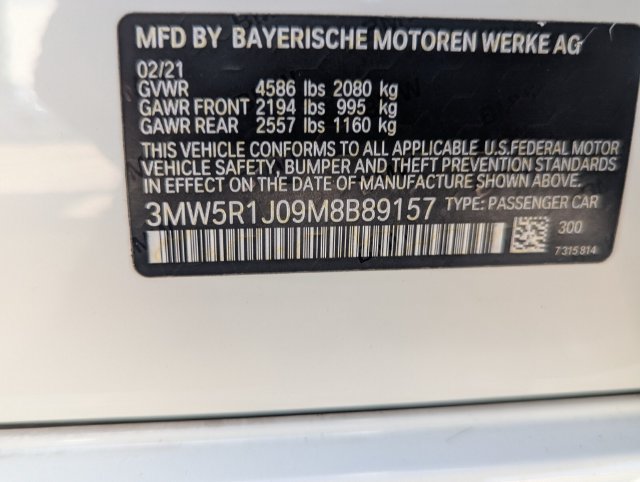 Used 2021 BMW 330i Sedan w/ Driving Assistance Package RWD image 35