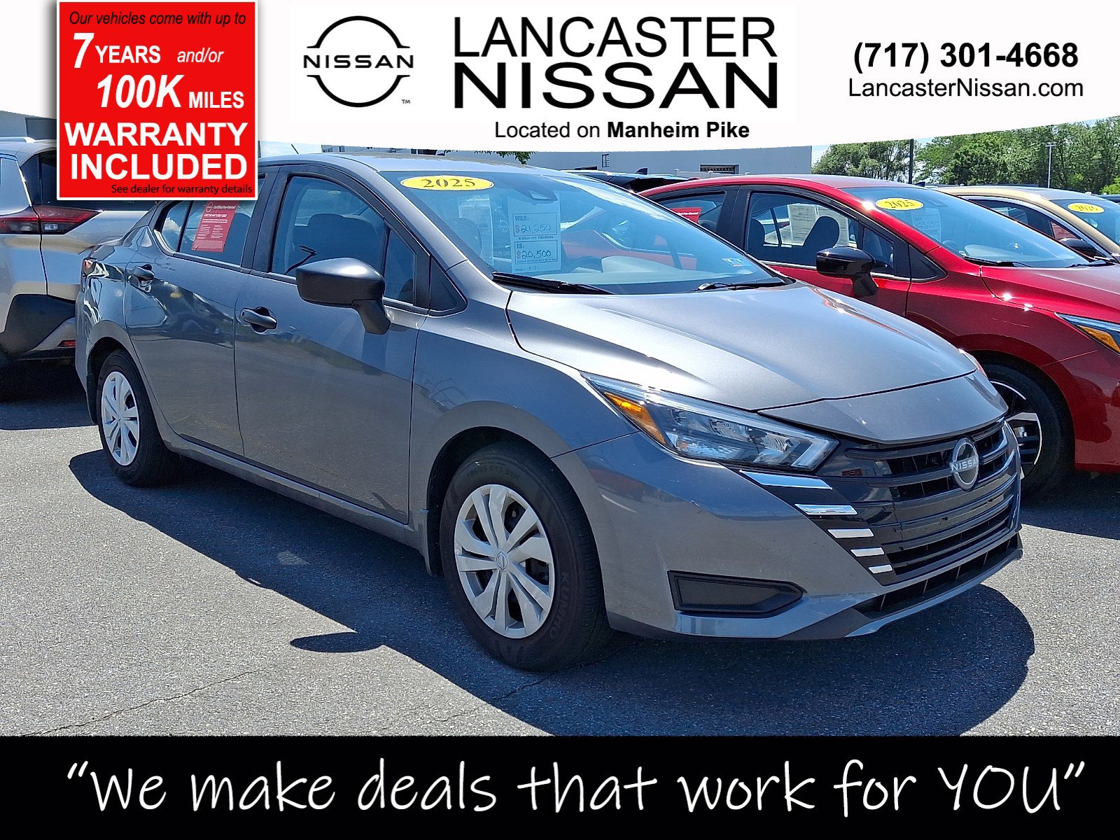 Certified 2025 Nissan Versa S w/ Trunk Package FWD image 1