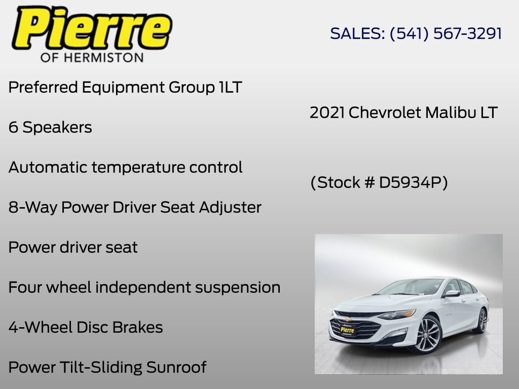 Used 2021 Chevrolet Malibu LT FWD image 6