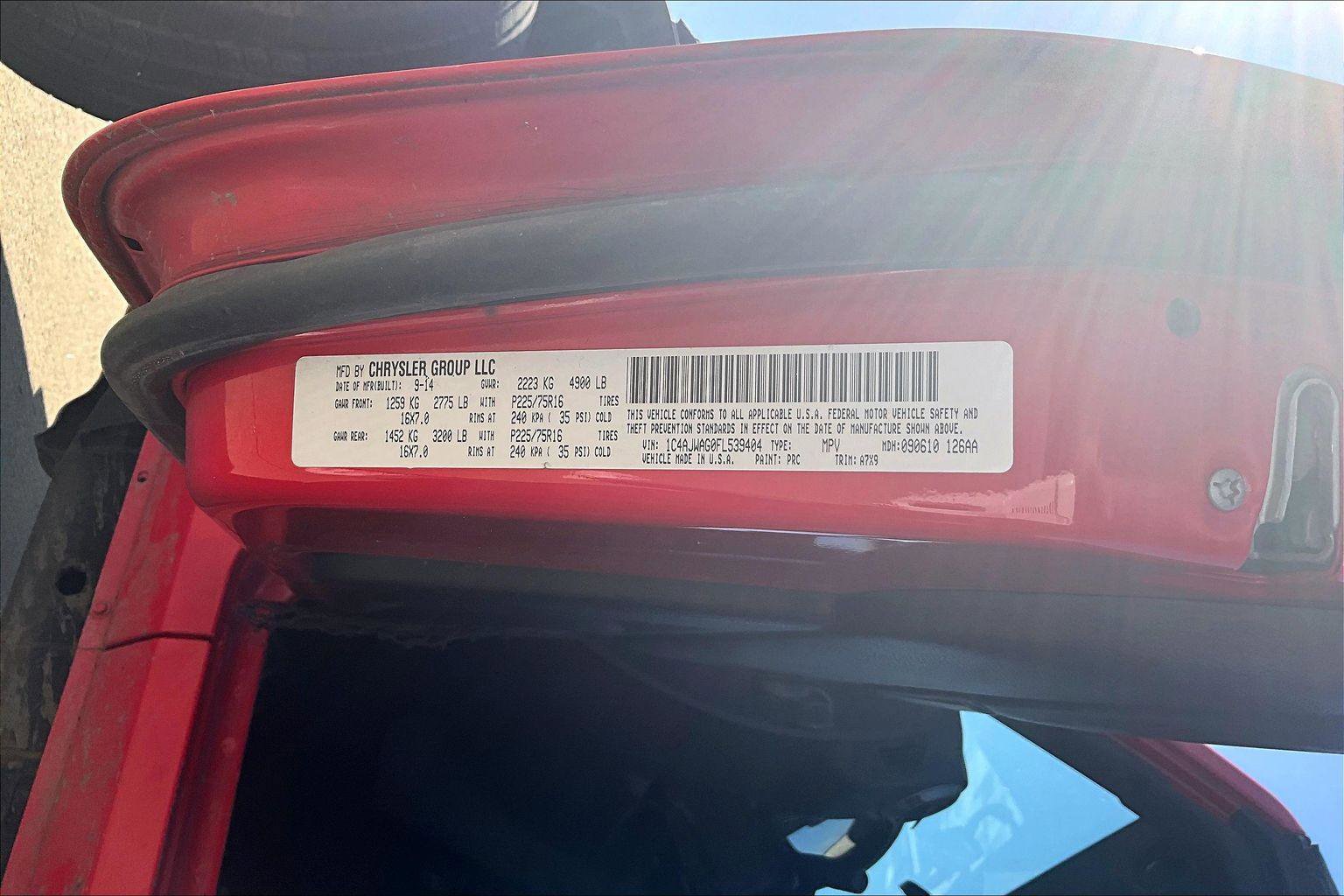 Used 2015 Jeep Wrangler Sport AWD/4WD image 3