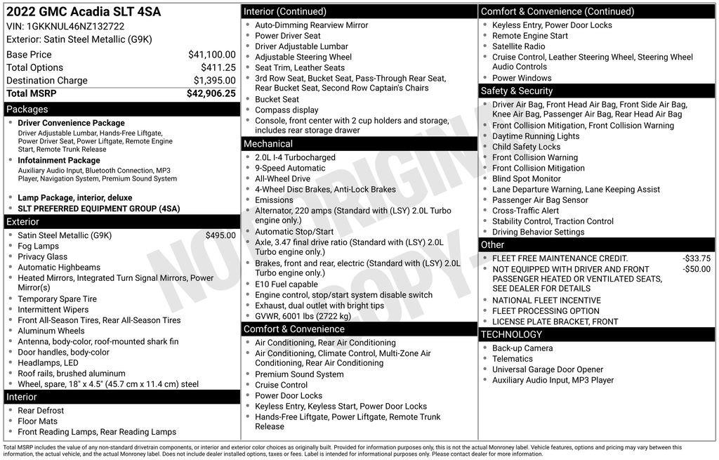 Used 2022 GMC Acadia SLT image 6