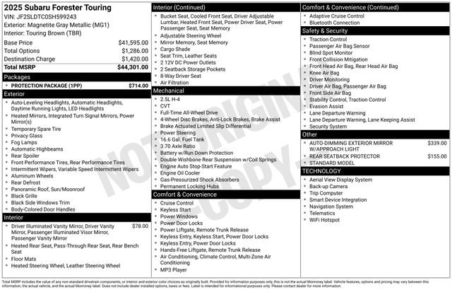 Certified 2025 Subaru Forester Touring w/ Protection Package image 13