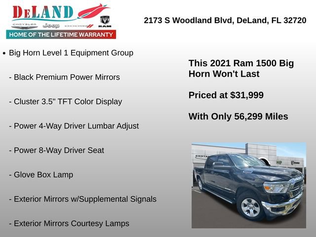 Used 2021 RAM 1500 Big Horn RWD image 3