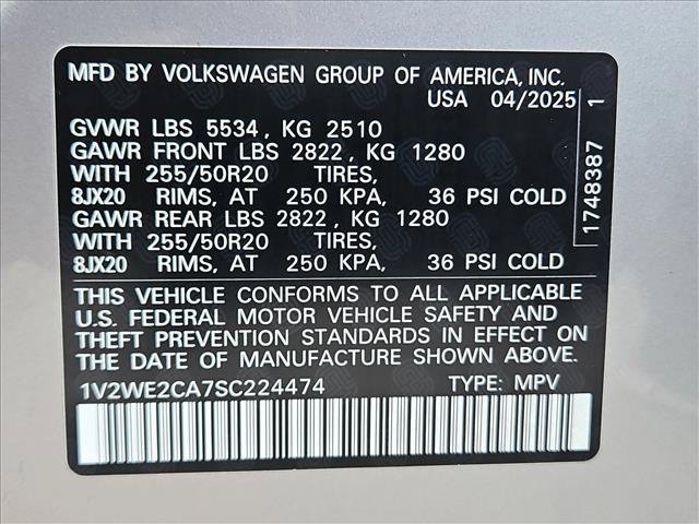 Used 2025 Volkswagen Atlas Cross Sport SE FWD image 24