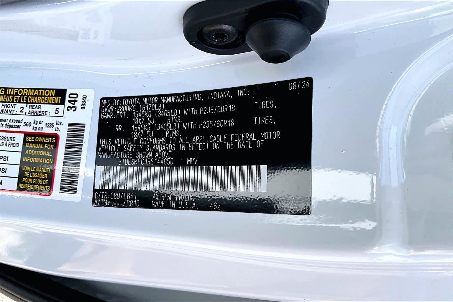 Certified 2024 Toyota Sienna Platinum AWD/4WD image 36