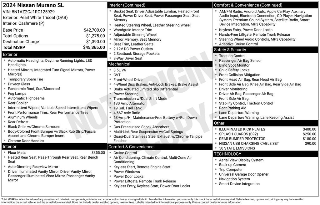 Used 2024 Nissan Murano SL image 36