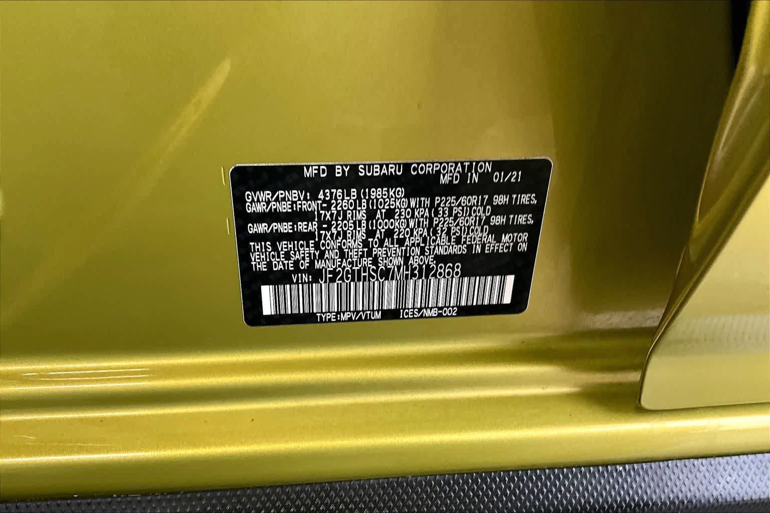 Used 2021 Subaru Crosstrek 2.5i Sport w/ Moonroof Package AWD/4WD image 21