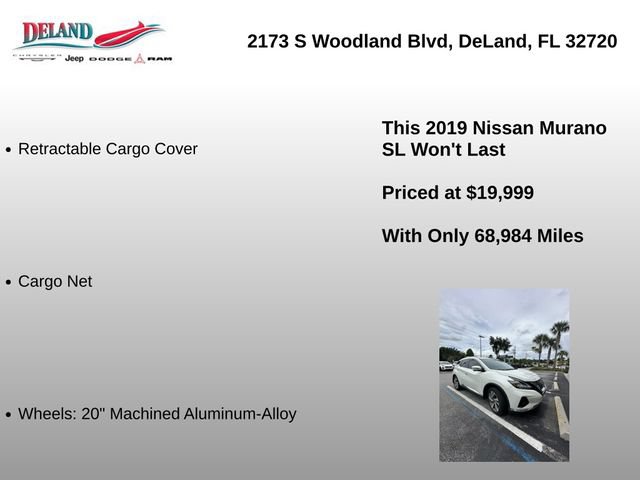Used 2019 Nissan Murano SL w/ Cargo Package FWD image 13