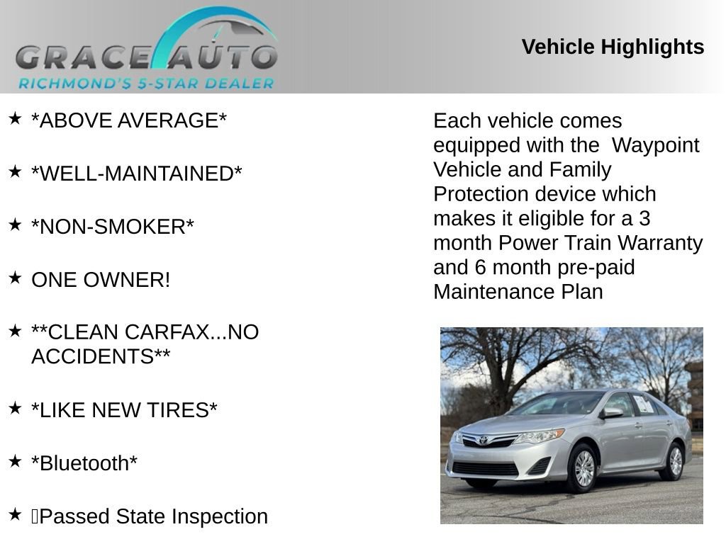 Used 2012 Toyota Camry LE image 2