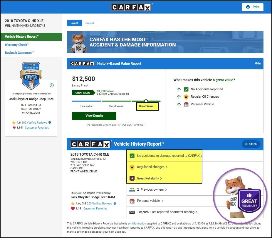 Used 2018 Toyota C-HR XLE image 10