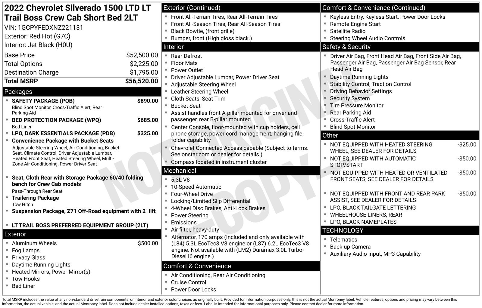 Used 2022 Chevrolet Silverado 1500 LT Trail Boss w/ Safety Package AWD/4WD image 11