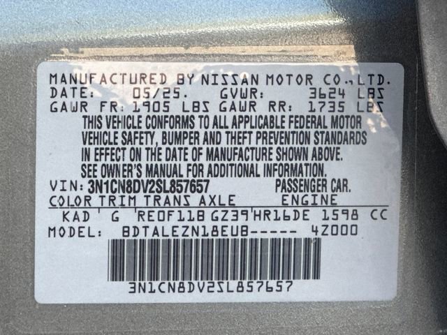 Used 2025 Nissan Versa S w/ Trunk Package image 32