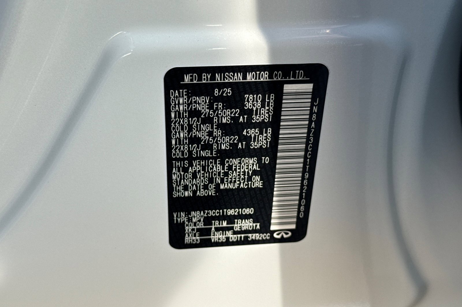 New 2026 INFINITI QX80 Autograph w/ Premium Cargo Package image 33