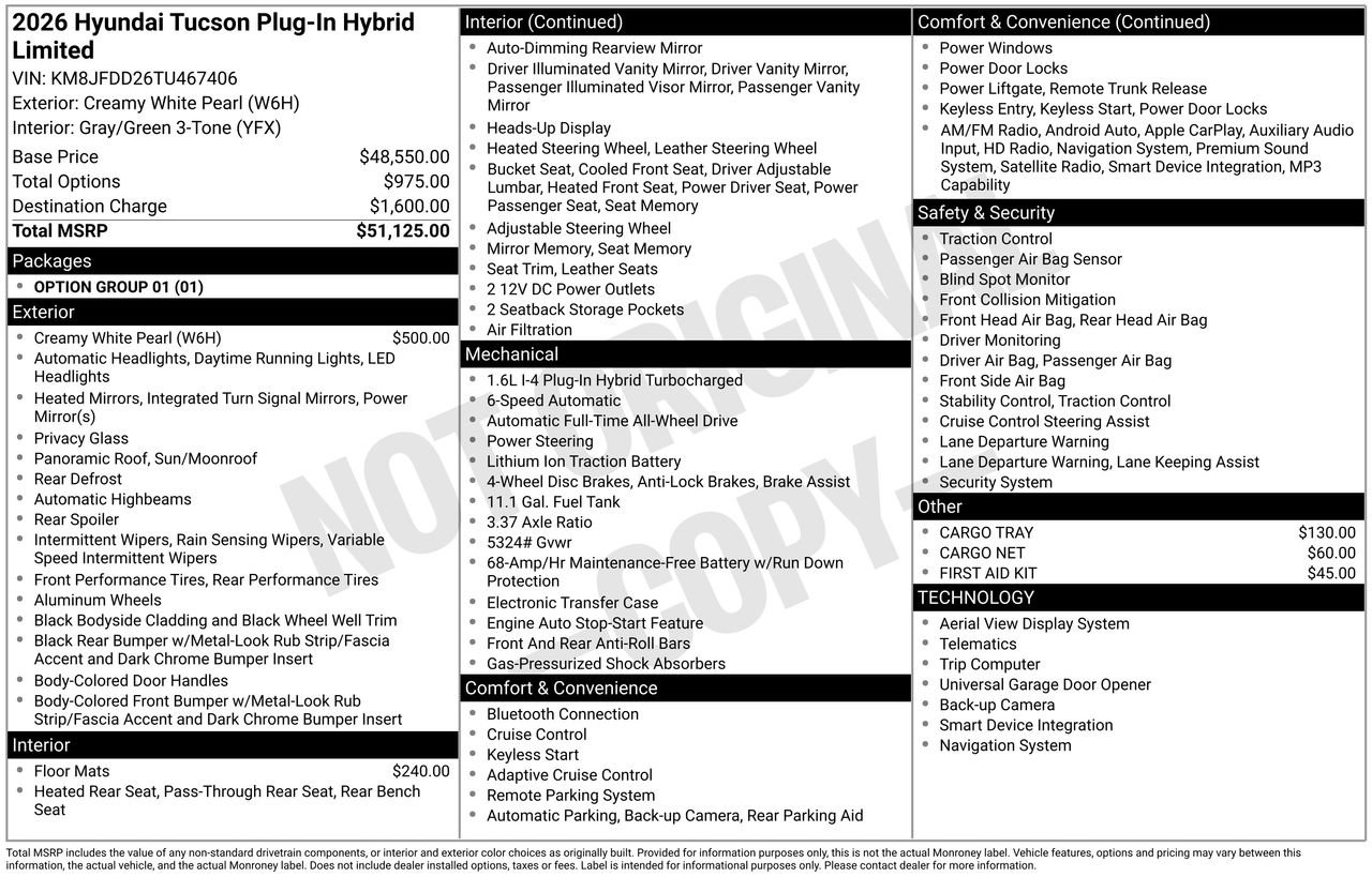 New 2026 Hyundai Tucson Limited AWD/4WD image 33