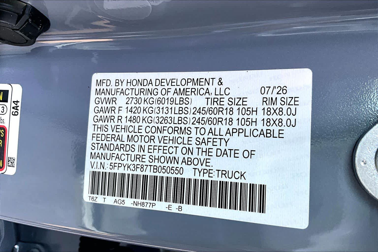 New 2026 Honda Ridgeline Black Edition image 18