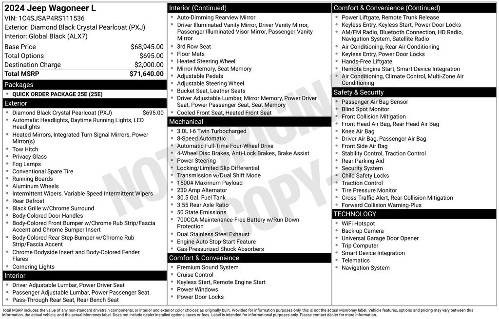 Used 2024 Jeep Wagoneer L Base image 29