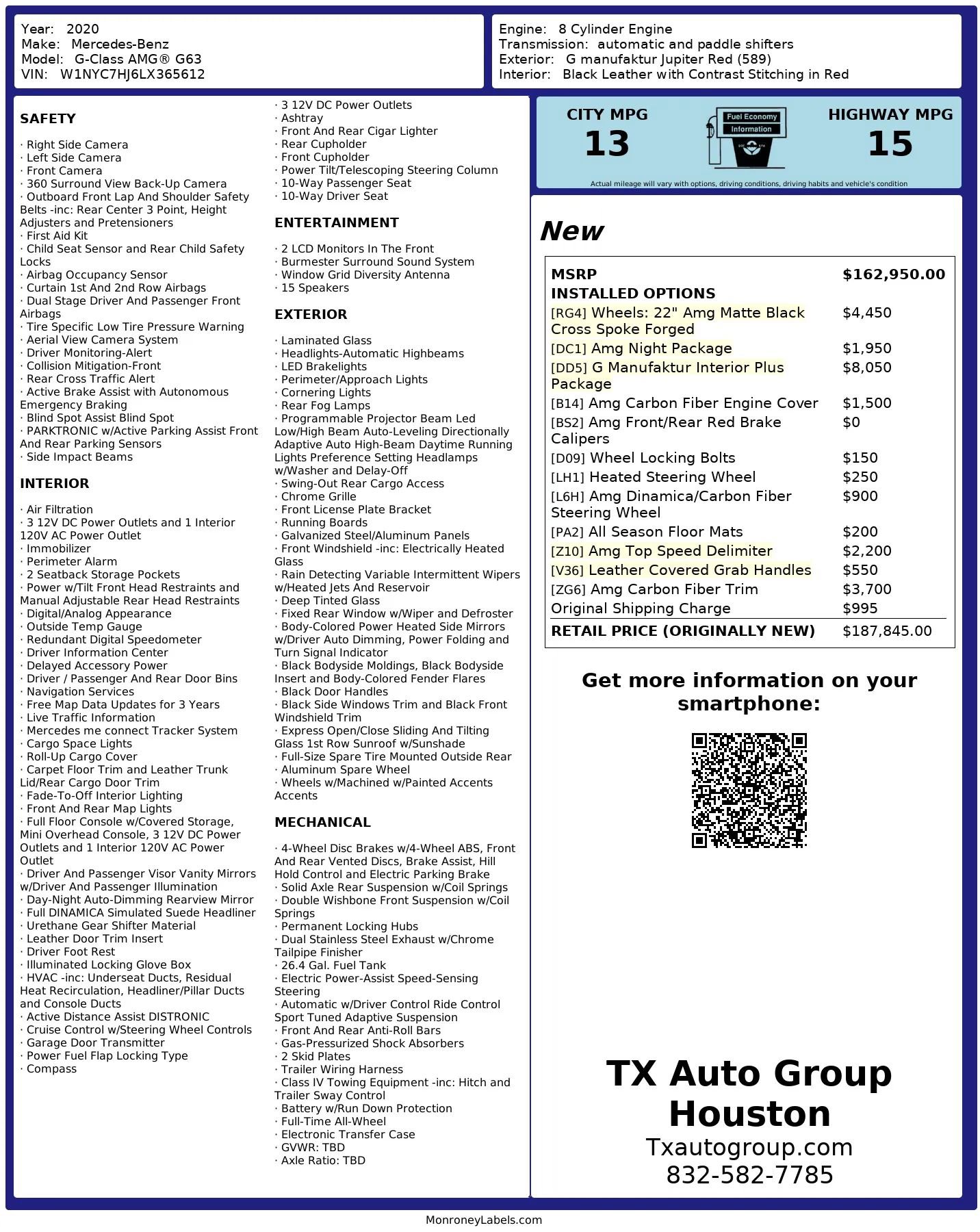 Used 2020 Mercedes-Benz G 63 AMG 4MATIC image 3