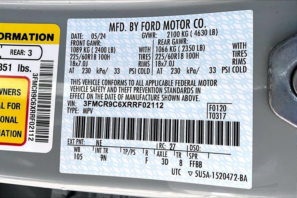 Used 2024 Ford Bronco Sport Outer Banks w/ Tech Package AWD/4WD image 30