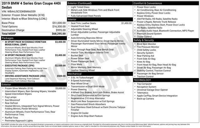 Used 2019 BMW 440i Gran Coupe w/ M Sport Package image 4